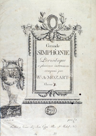 Frontispiece of Symphony No. 7 by Austrian School